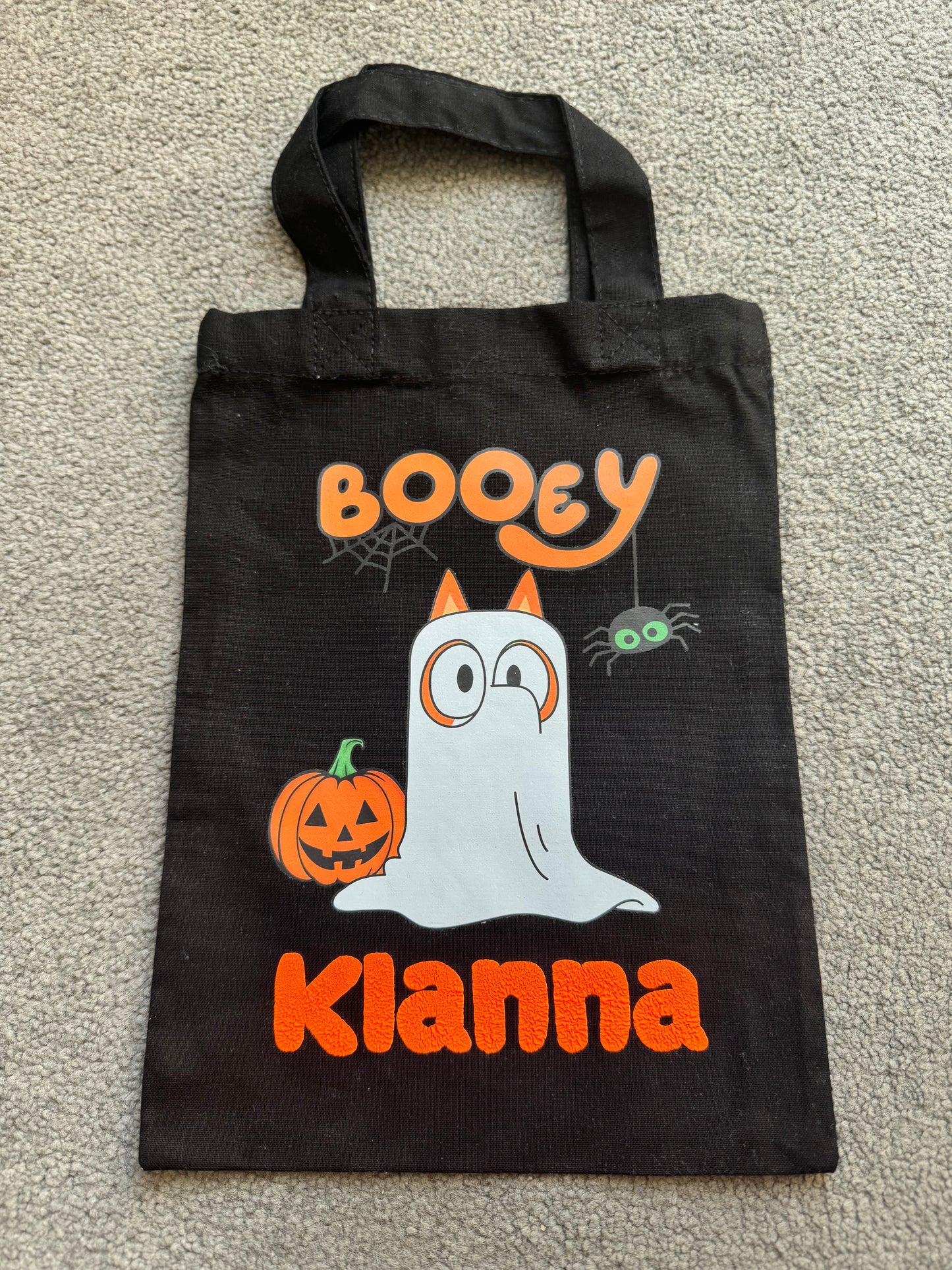 “Booey” Mini cotton halloween bag / Trick n treat bag