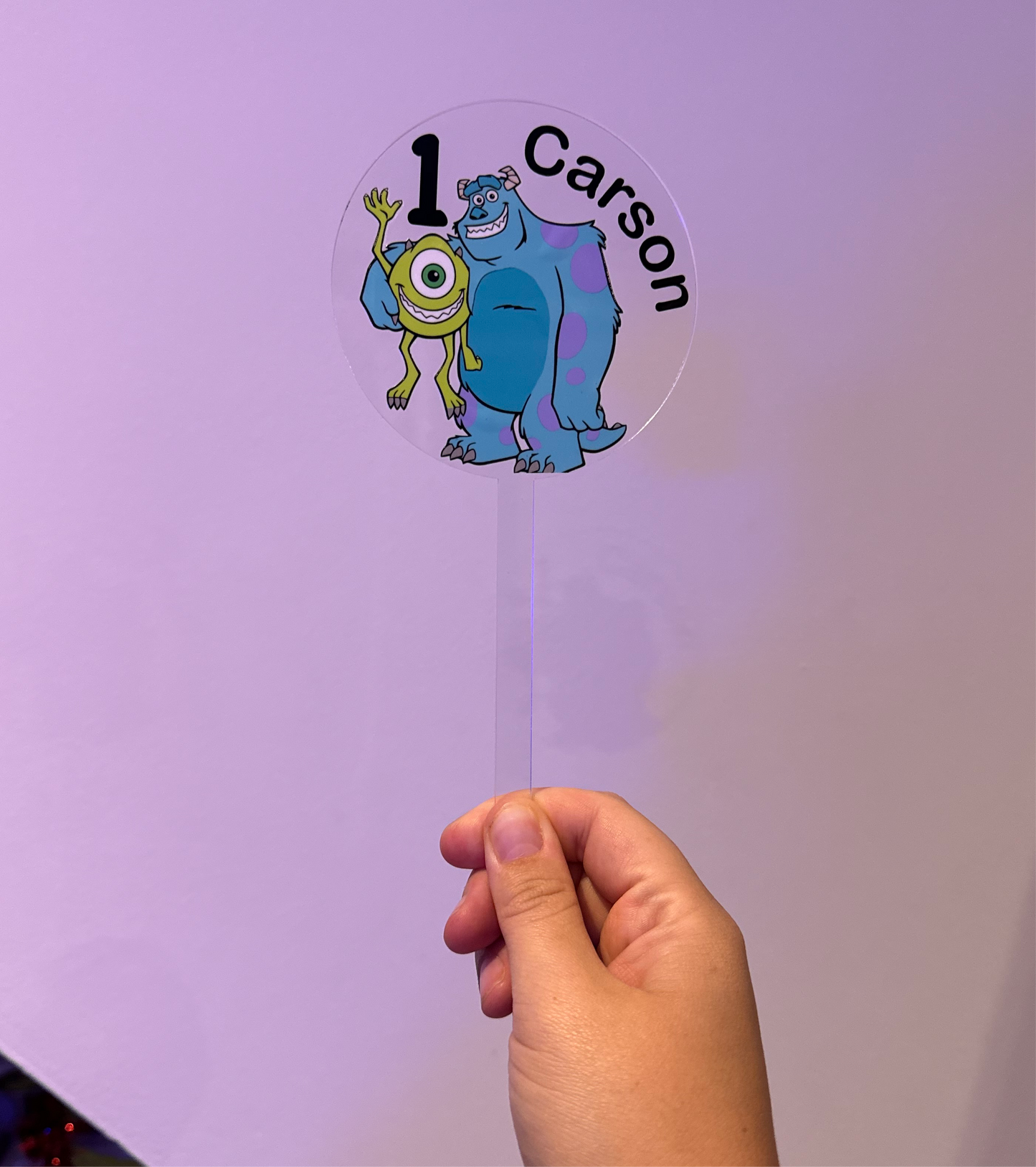 Monster Inc Themed Cake Topper