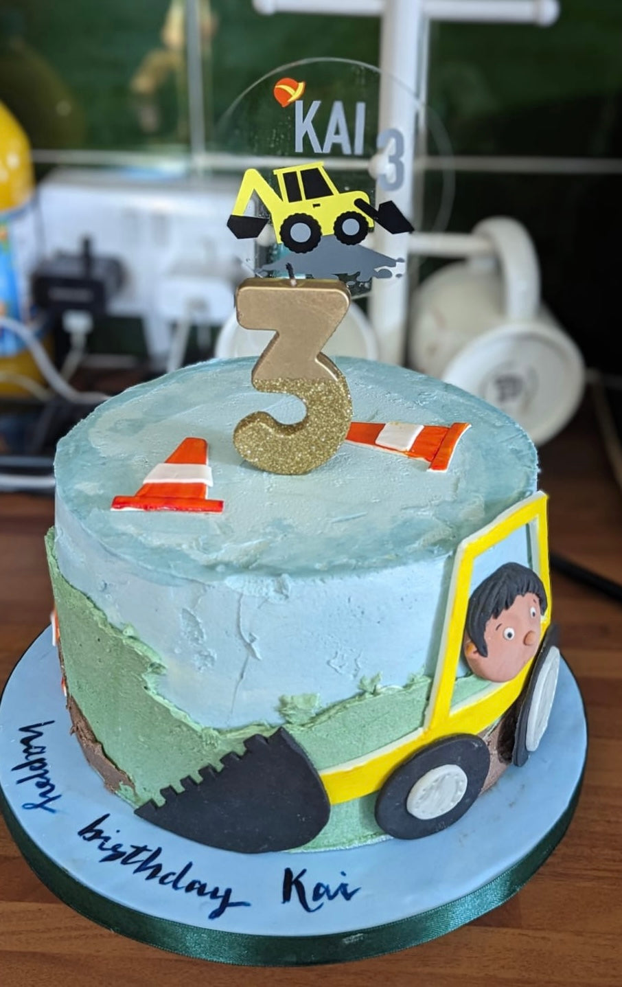 Digger Themed Cake Topper