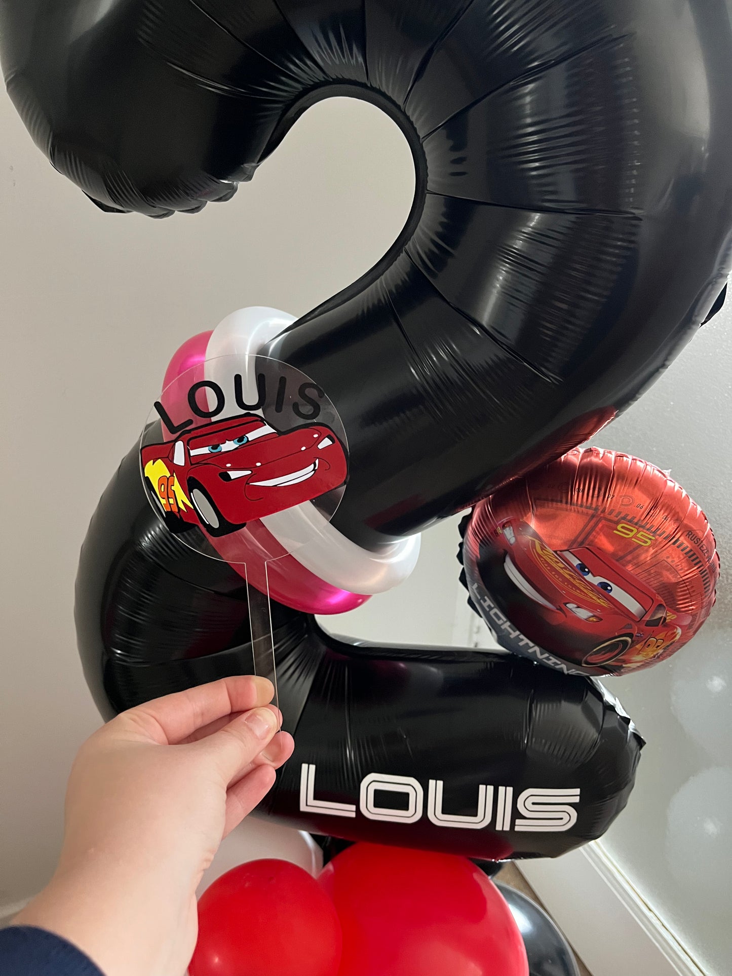 Lightning McQueen Acrylic Cake Topper