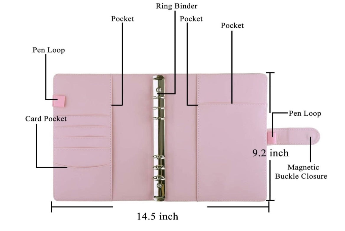 Personalised A6 PU Leather Budget Binder