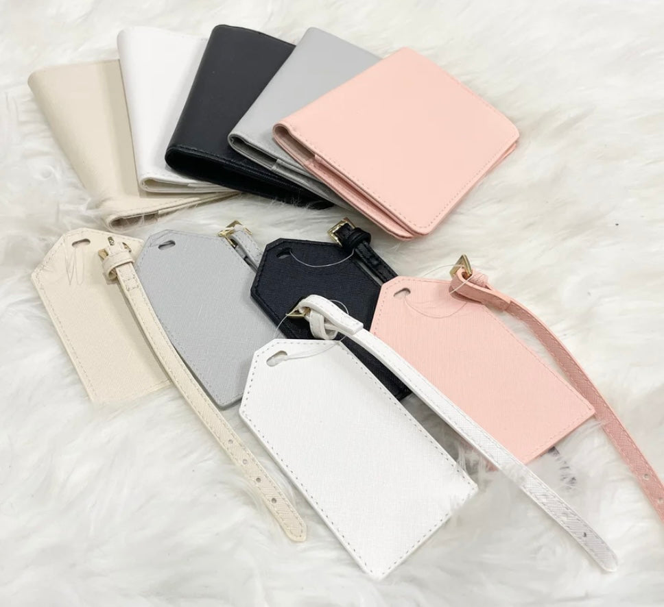 Personalised Initial Passport holder with luggage tag