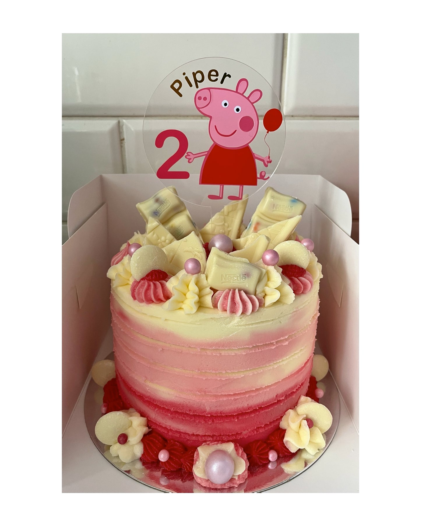 Peppa Pig Birthday Acrylic Topper