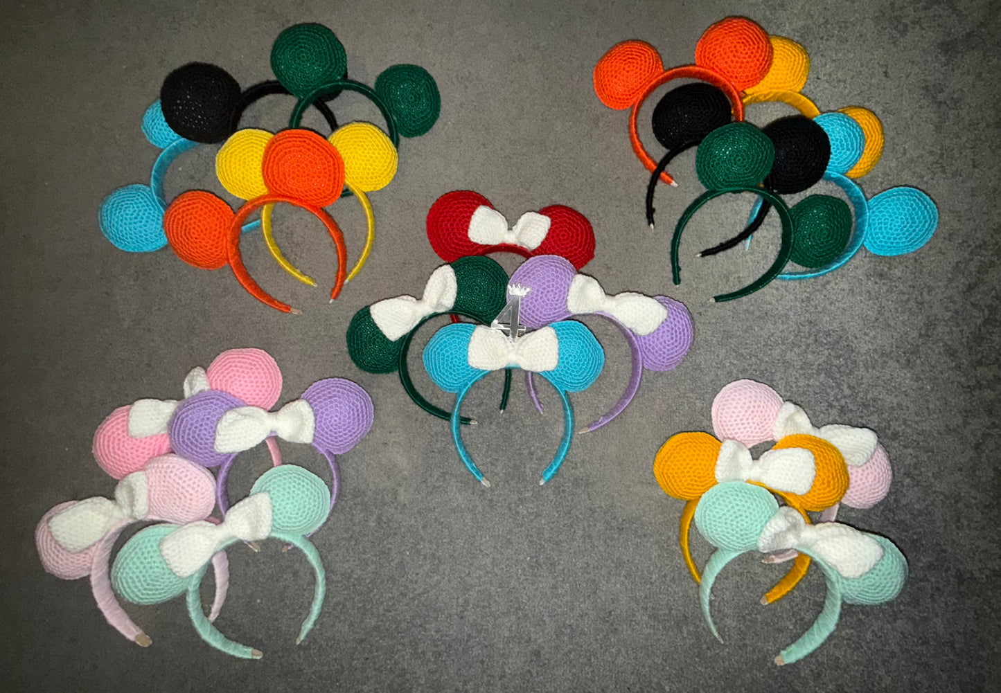 Hand Crocheted Mickey/Minnie ears
