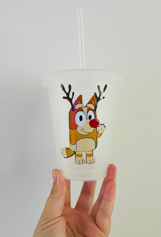 Character Reindeer Cold Cup Design/ Stocking filler