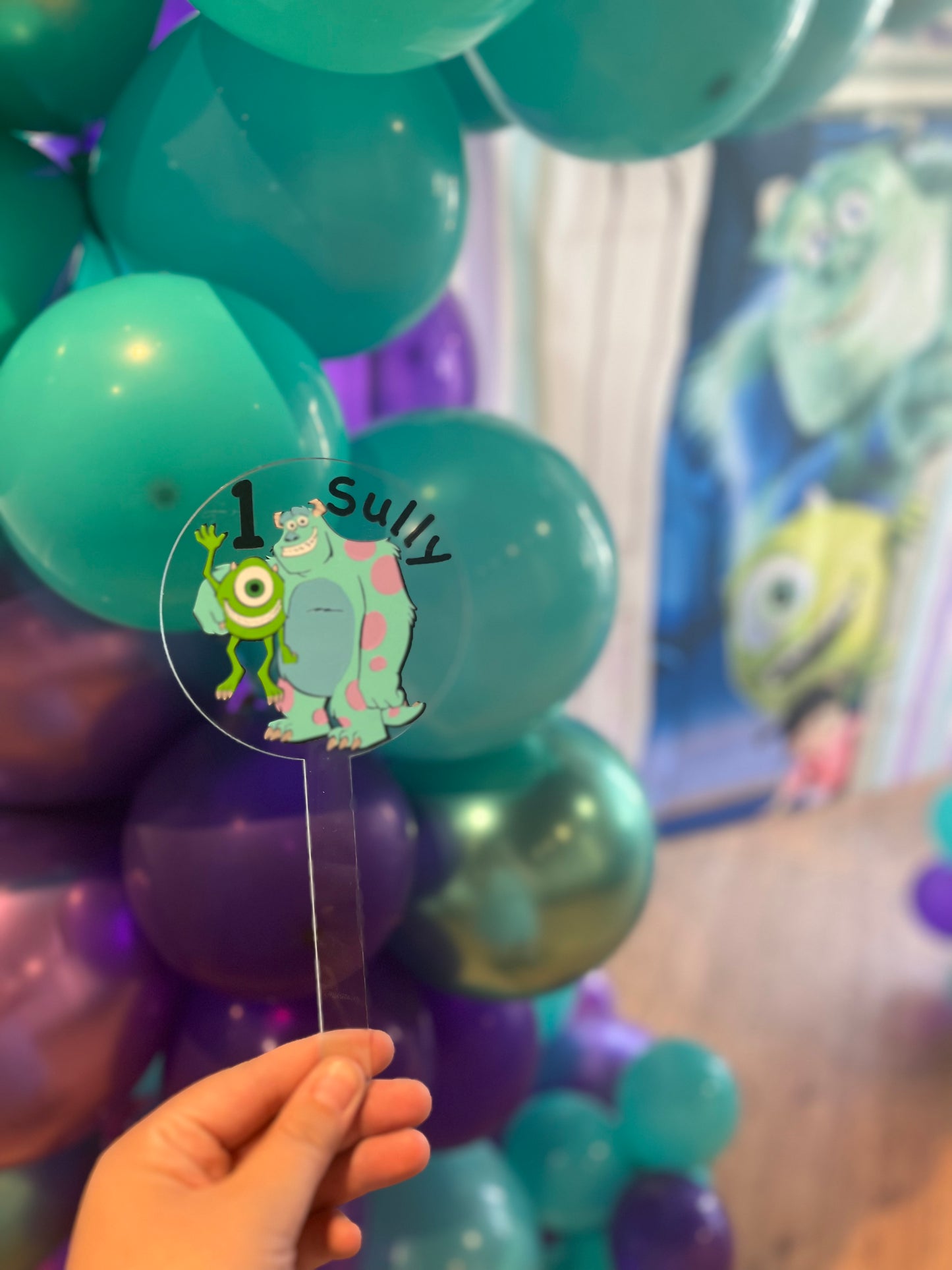 Monster Inc Themed Cake Topper
