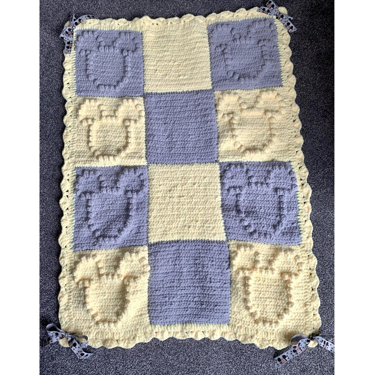 Super soft baby bobble blankets.