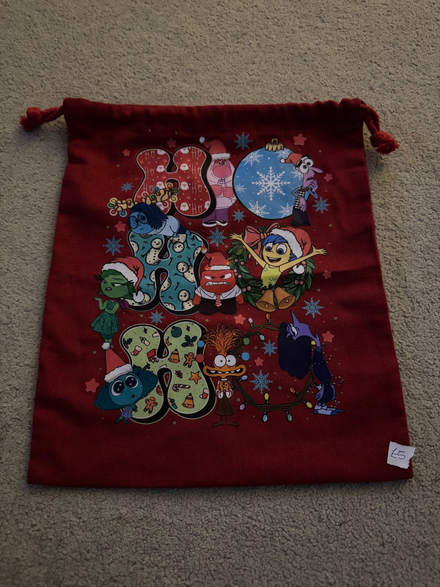 All the feels xmas draw string bag / christmas gift bag