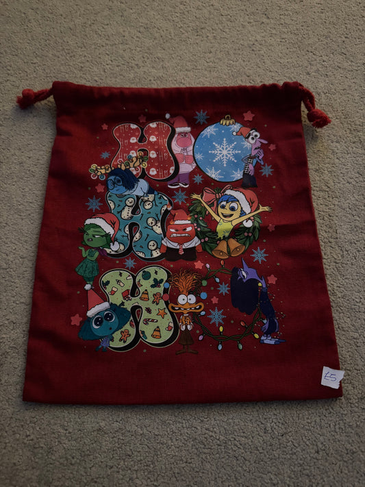 All the feels xmas draw string bag / christmas gift bag