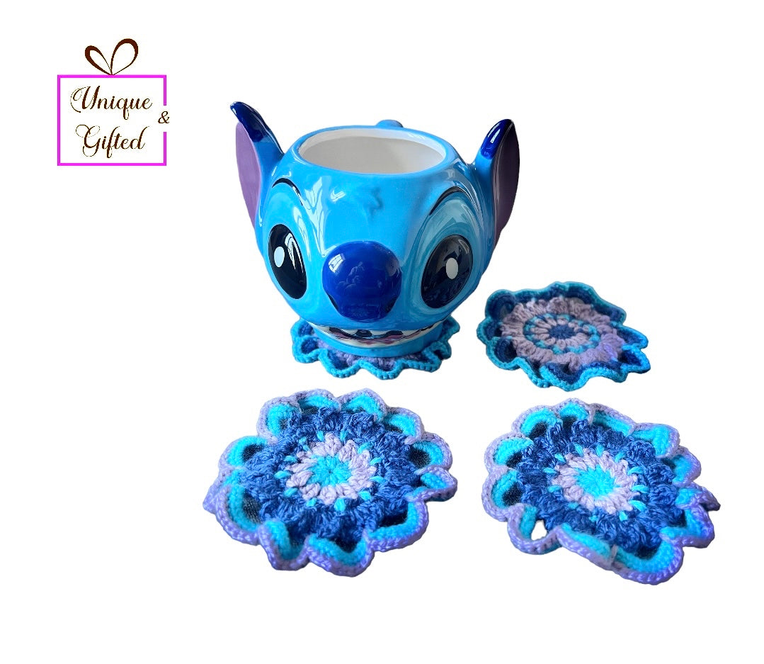 Stitch cup and coaster set