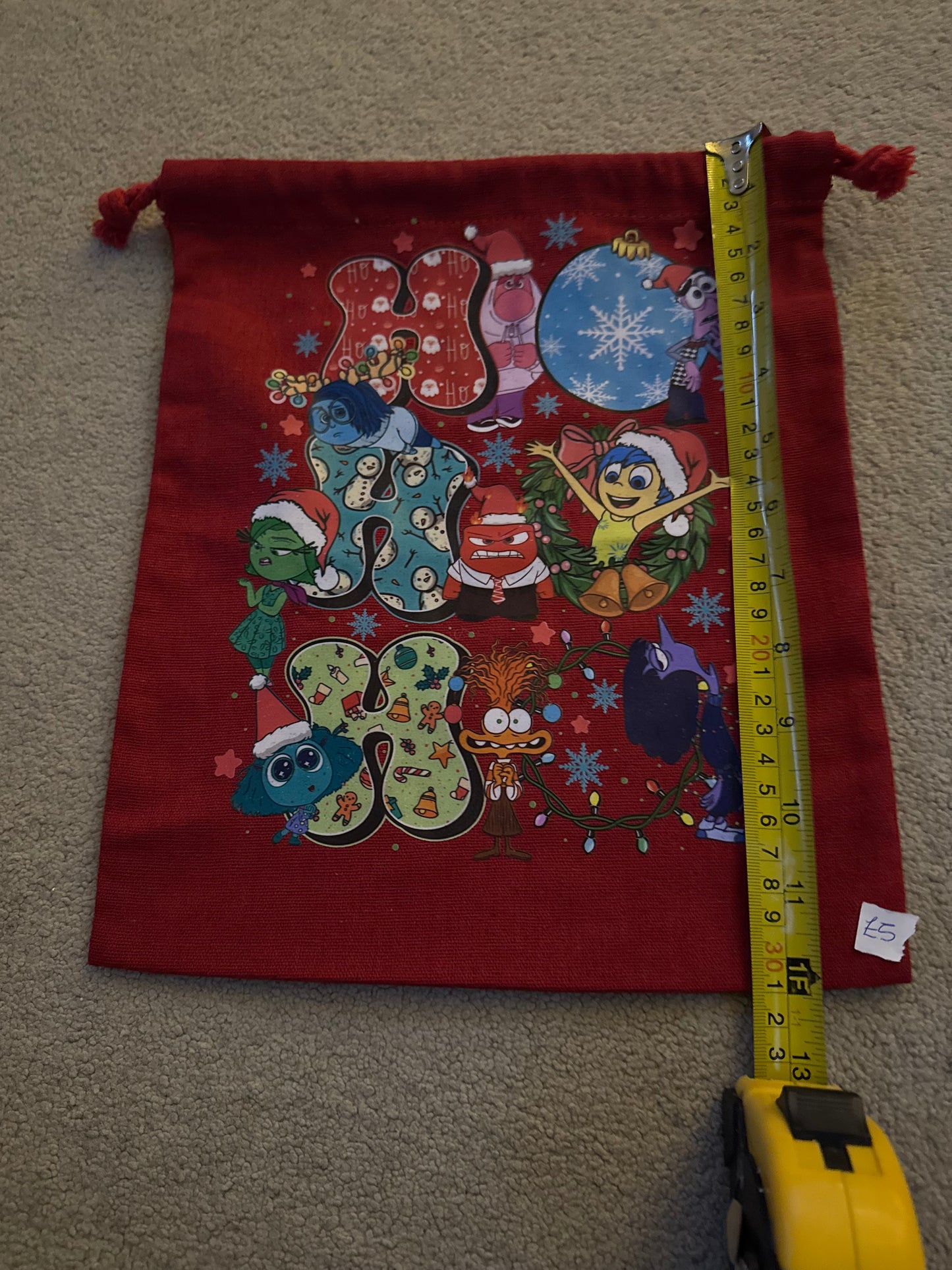 All the feels xmas draw string bag / christmas gift bag