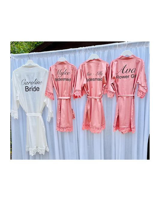 Bride & Bridesmaid Satin Silky Robes