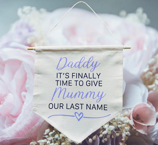 Canvas hanging Wedding Sign