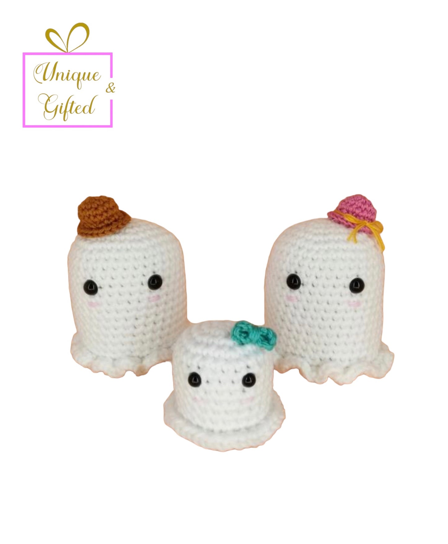 Crochet Halloween Family set of Ghosts