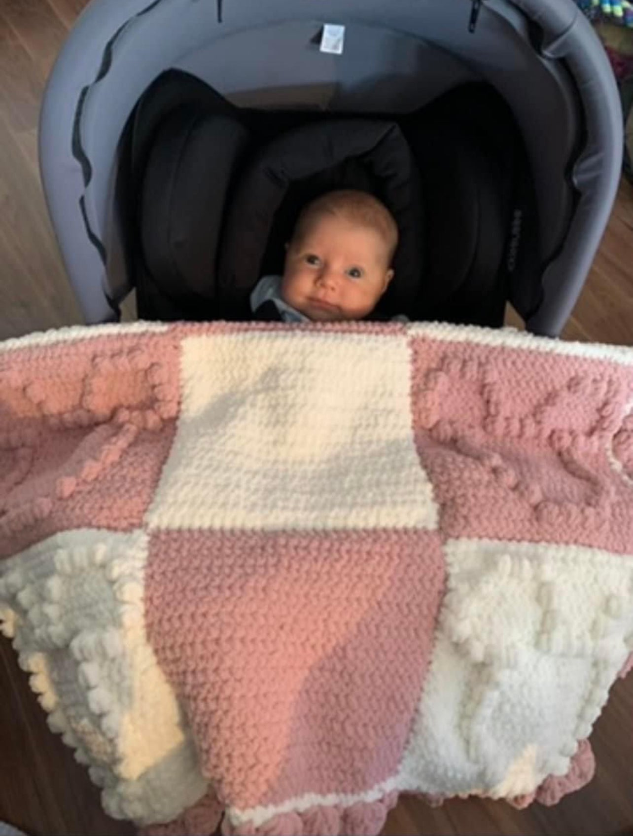 Super soft baby bobble blankets.
