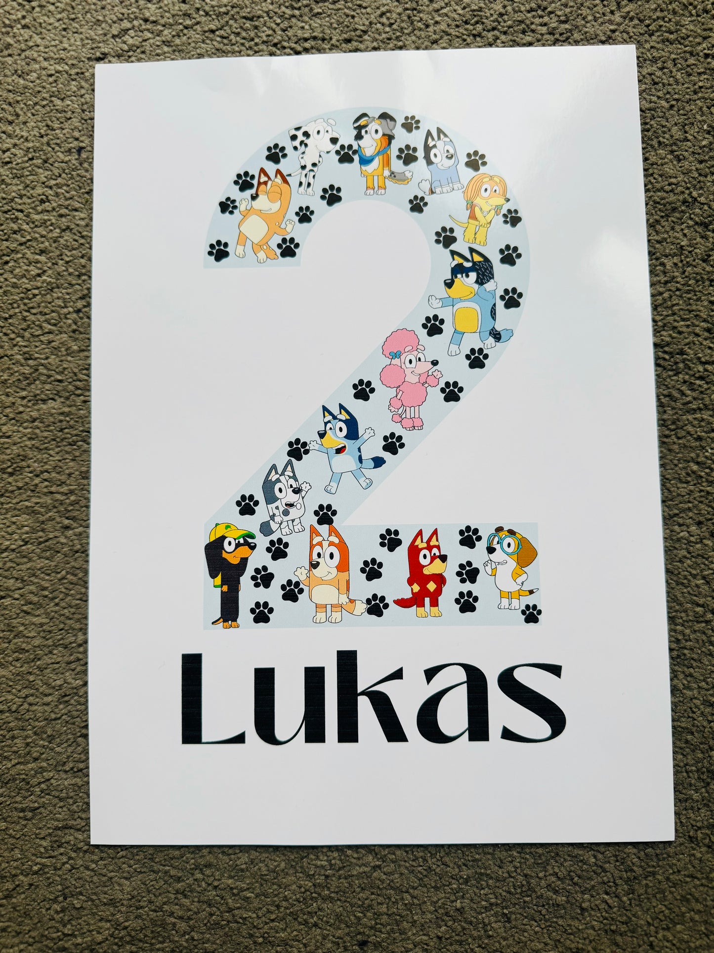 Personalised Initial Name Print / A4 Custom designed Themed Artwork