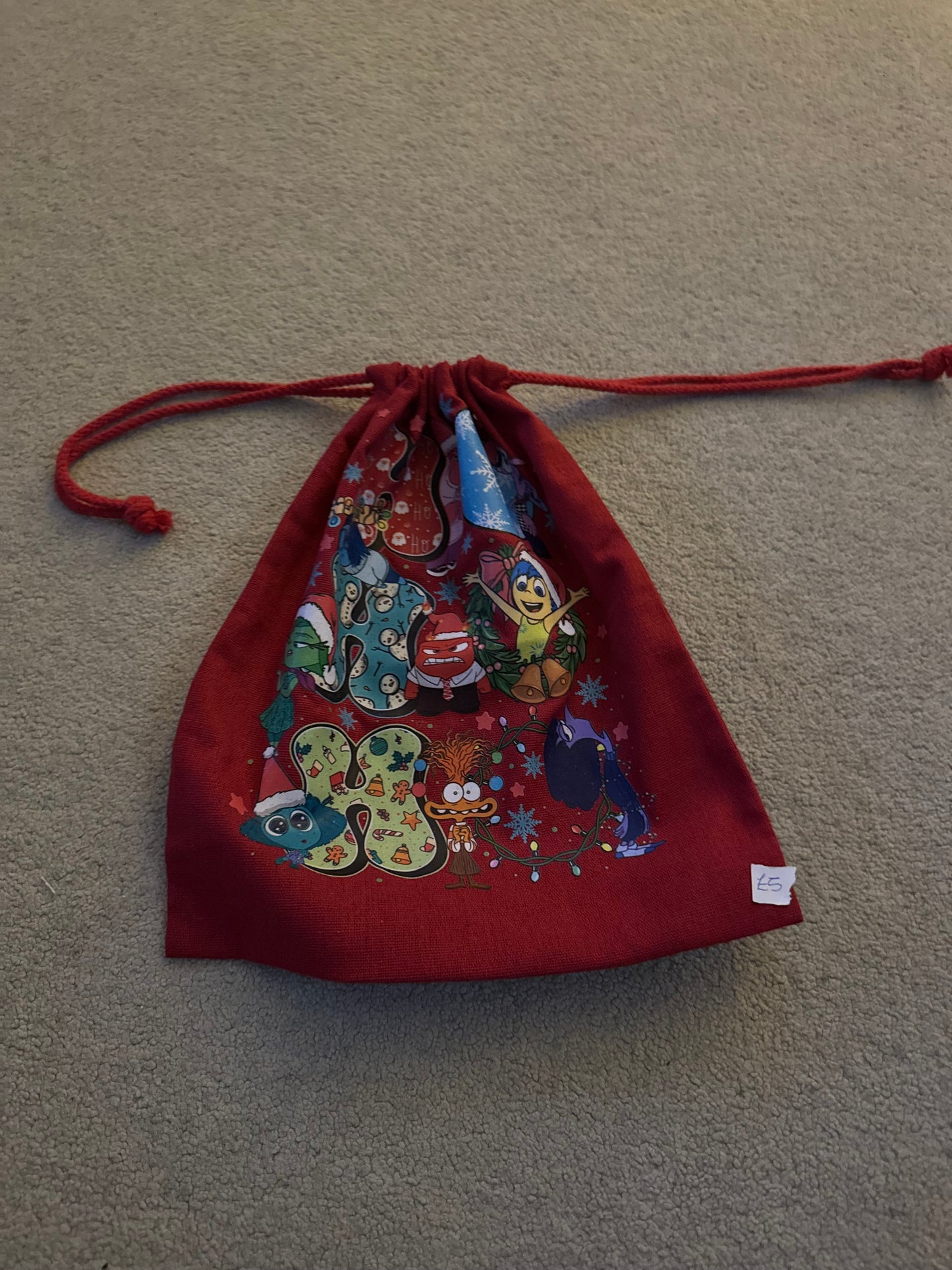 All the feels xmas draw string bag / christmas gift bag