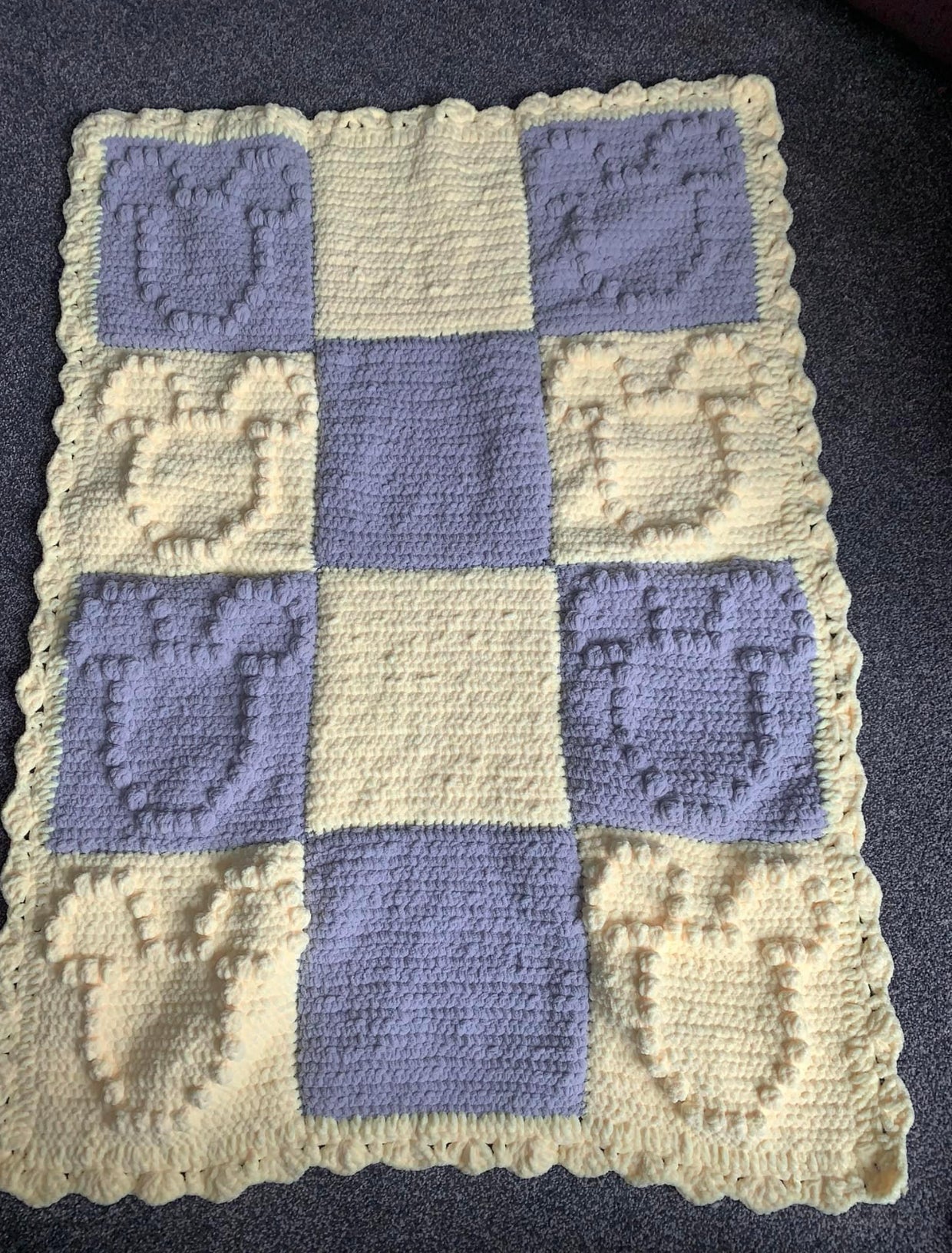 Super soft baby bobble blankets.