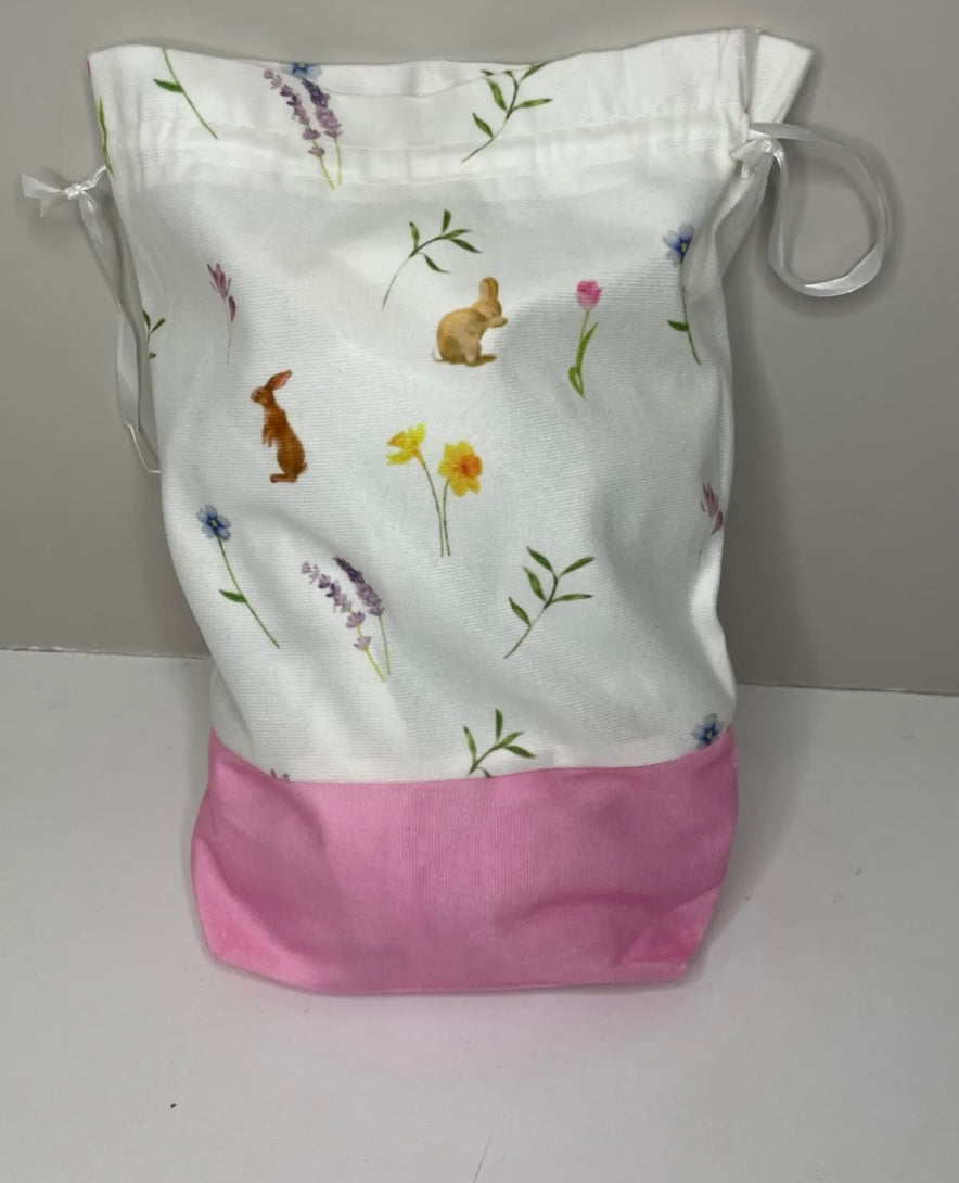 Velvet Easter Bunny Drawstring Bags