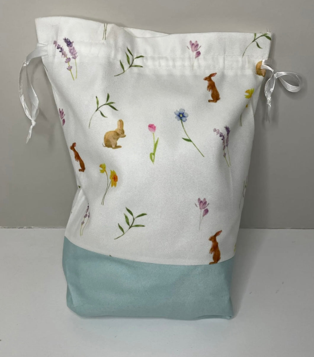 Velvet Easter Bunny Drawstring Bags