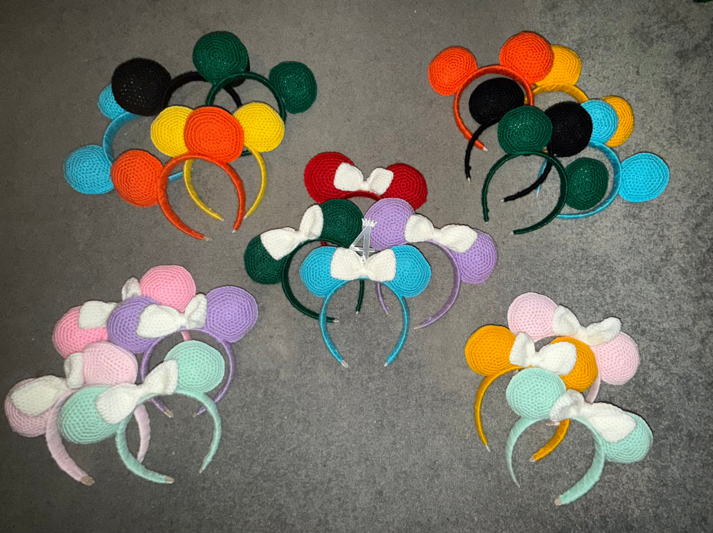 Hand Crocheted Mickey/Minnie ears