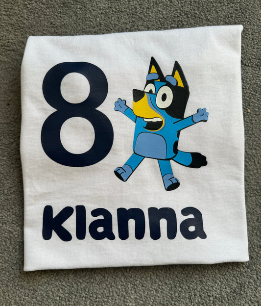 Personalised Children’s Birthday T-Shirts / Bluey themed birthday’s
