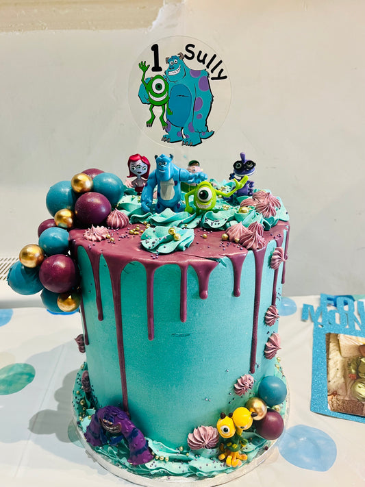 Monster Inc Themed Cake Topper
