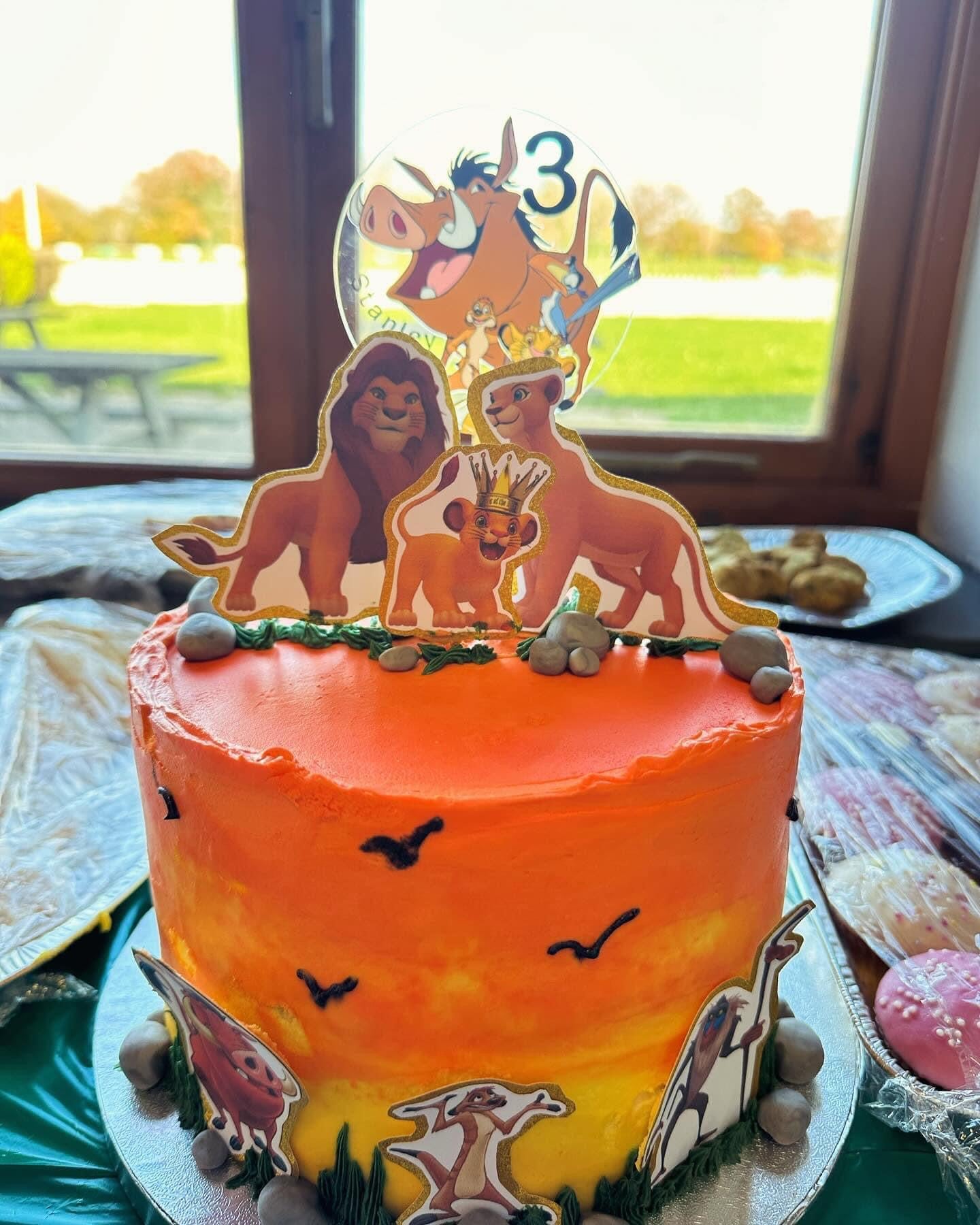 Lion King Themed long stem cake Topper
