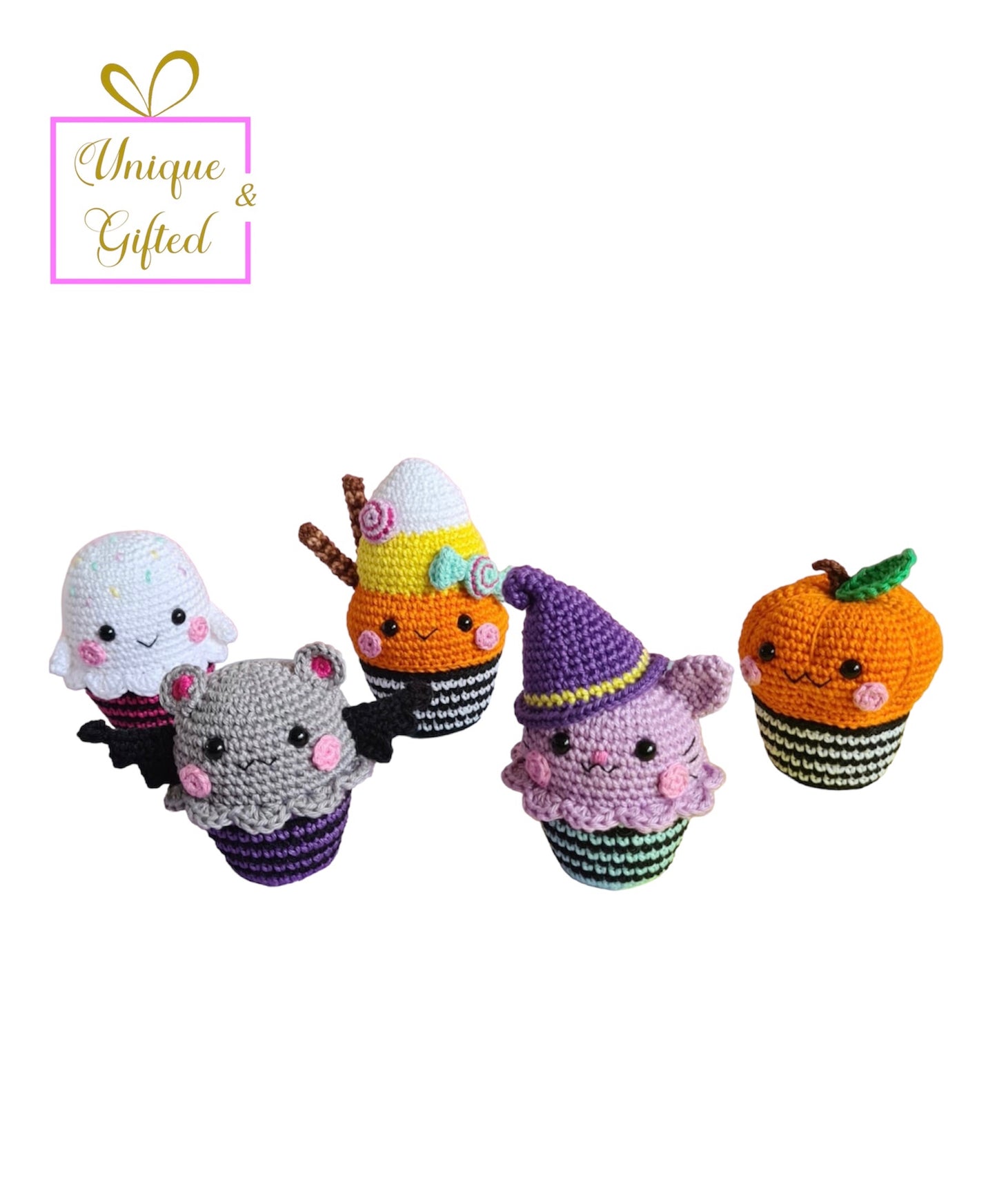 Crochet Halloween character Cupcakes