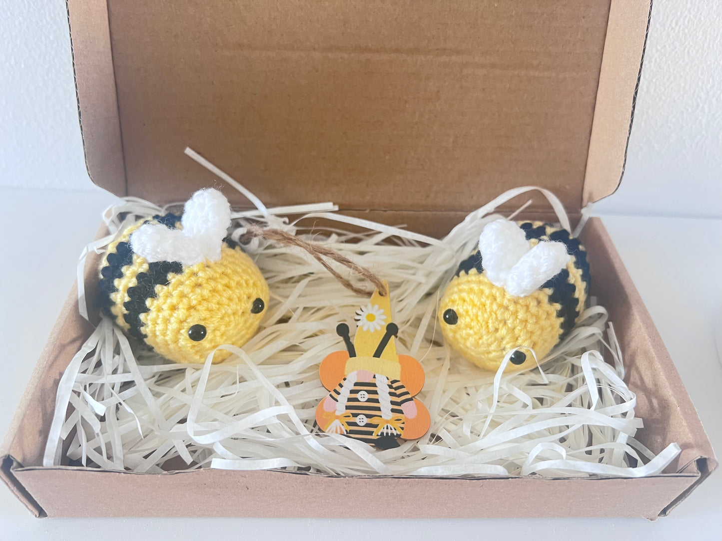 Bee-kind crochet gift boxes