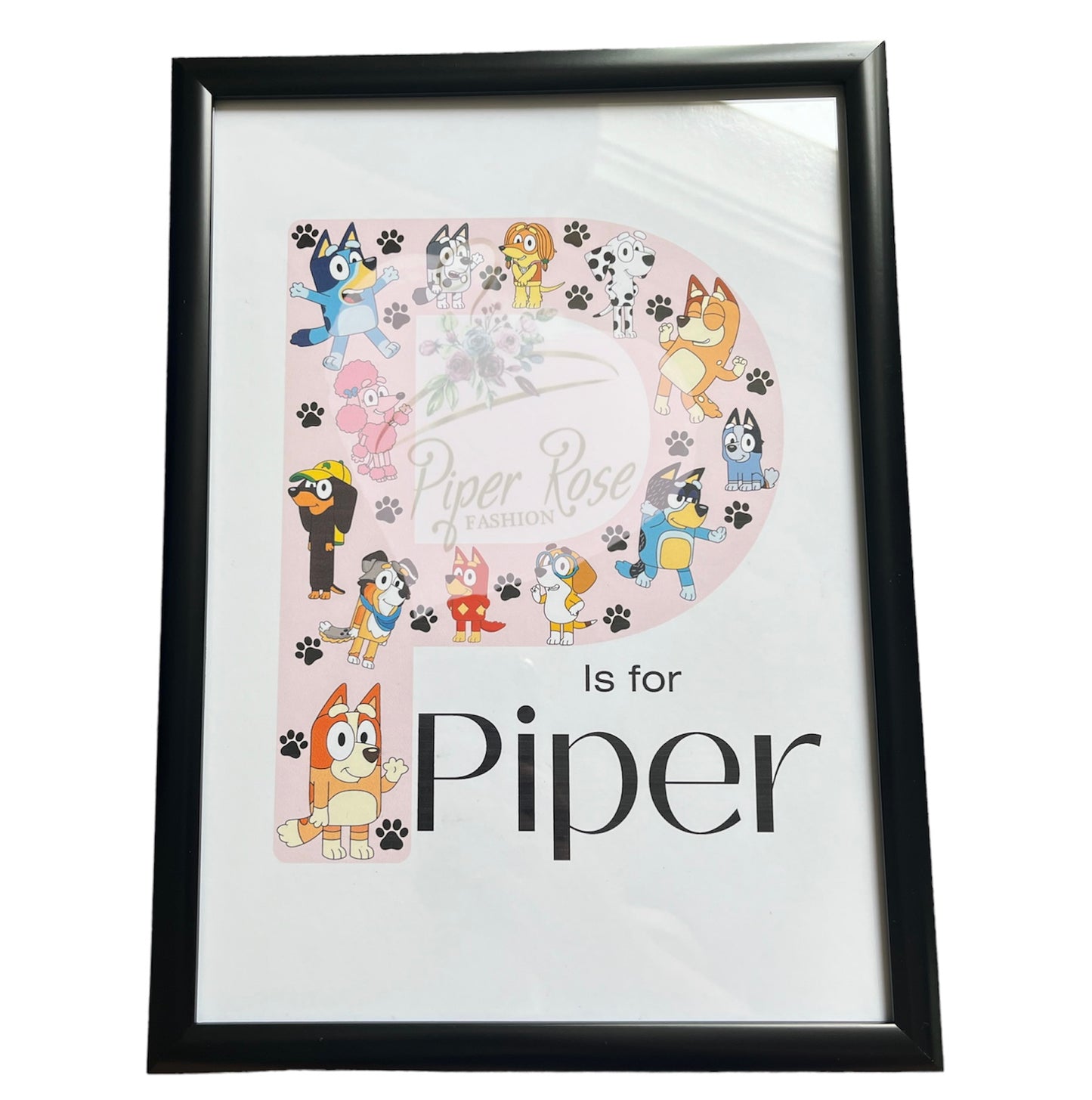 Personalised Initial Name Print / A4 Custom designed Themed Artwork