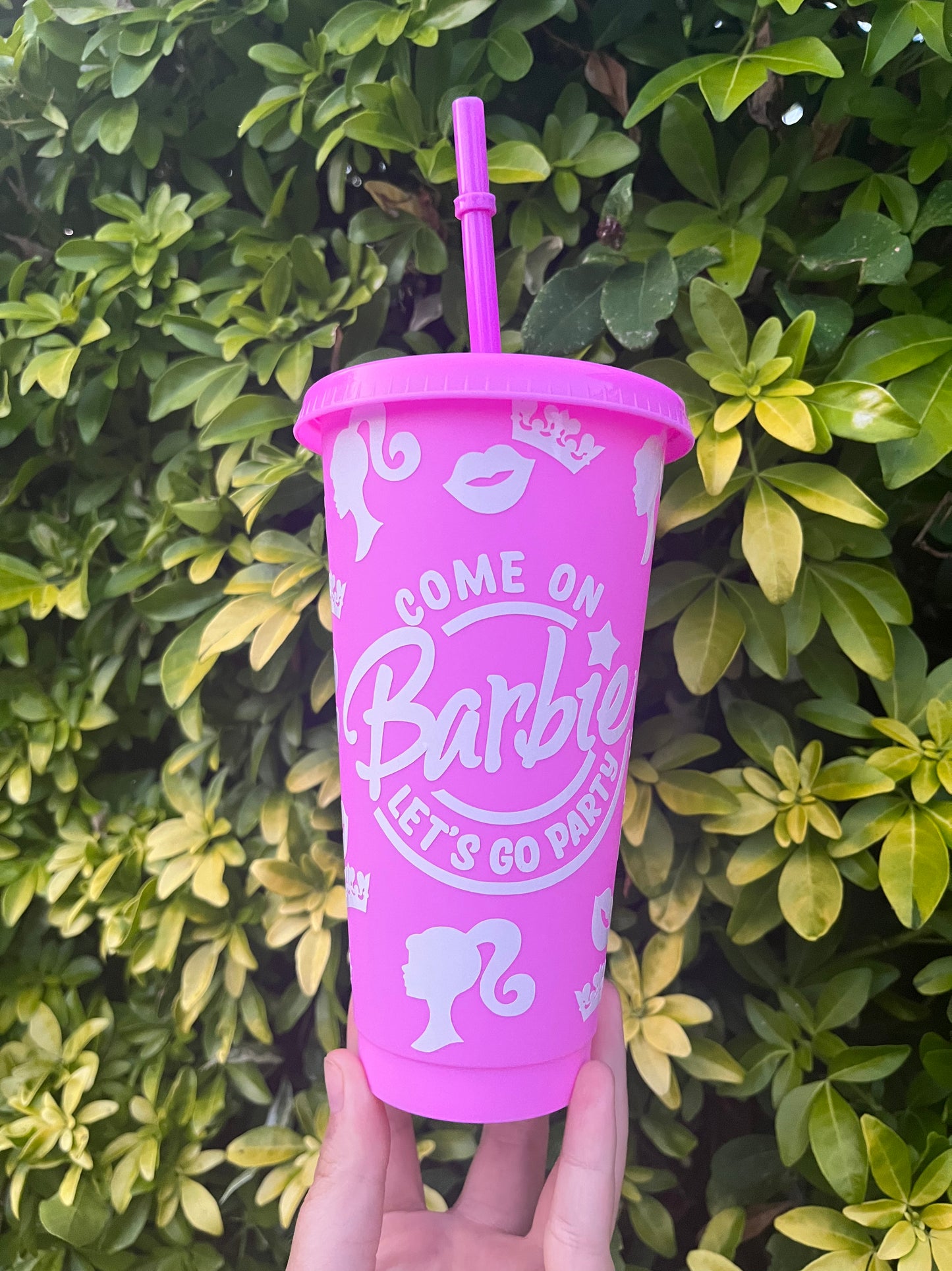 Pink Barbie Themed Cold cup