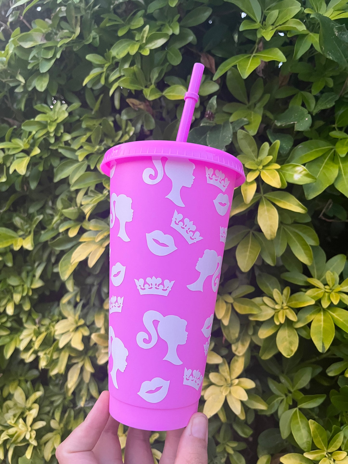 Pink Barbie Themed Cold cup