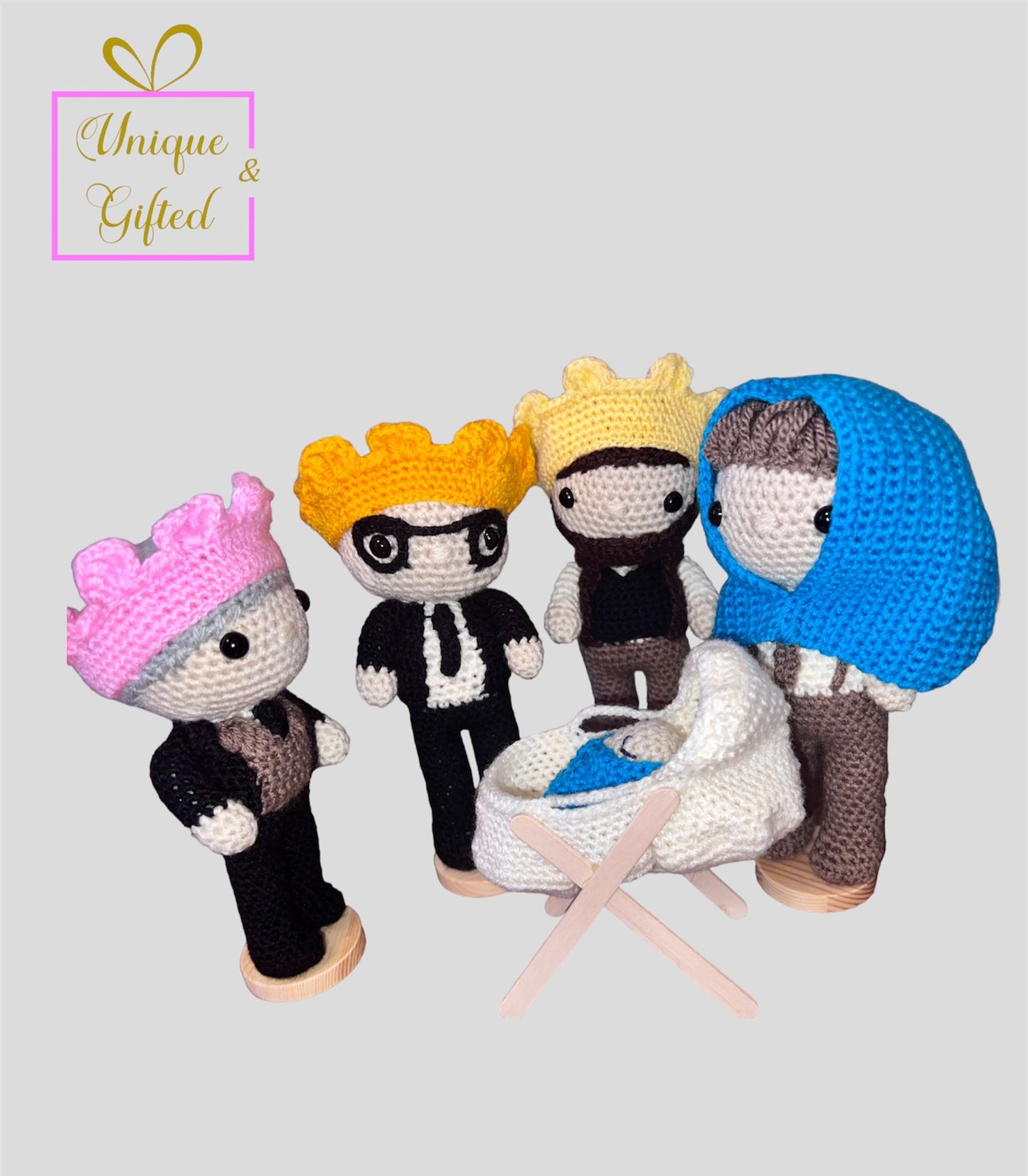 Bottom Nativity scene Crochet Characters