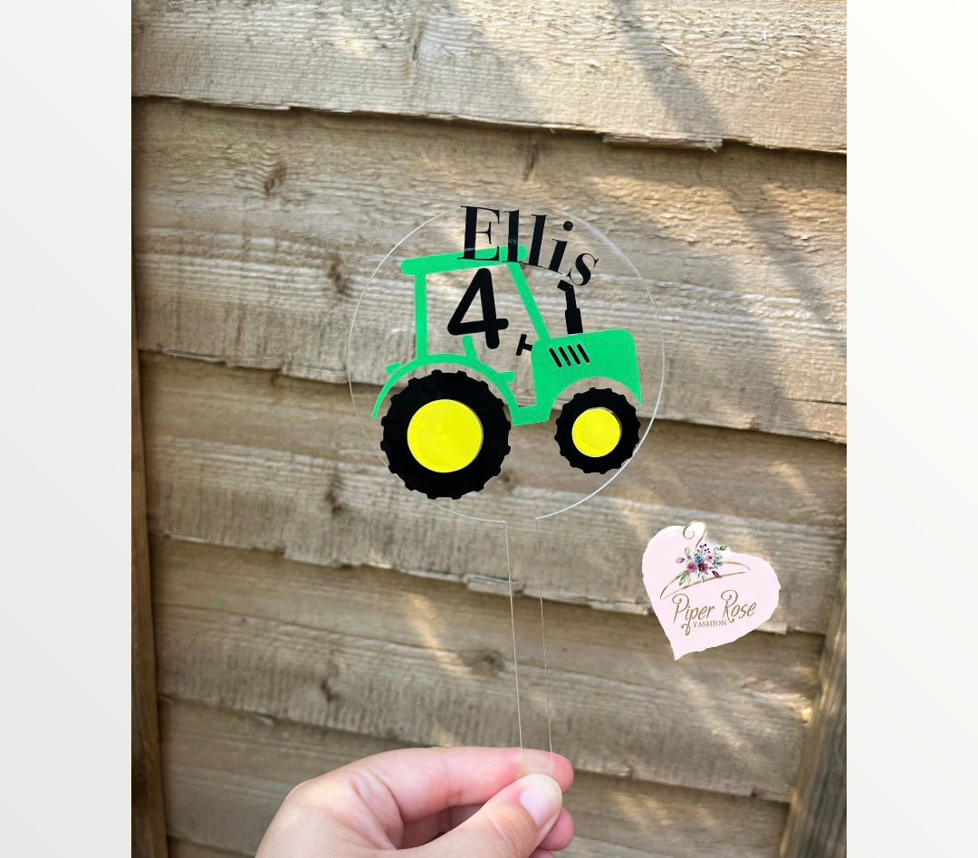 Personalised Tractor Cake Topper