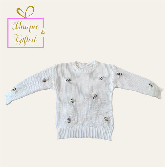 Hand Embroidered Jumpers Bee Design