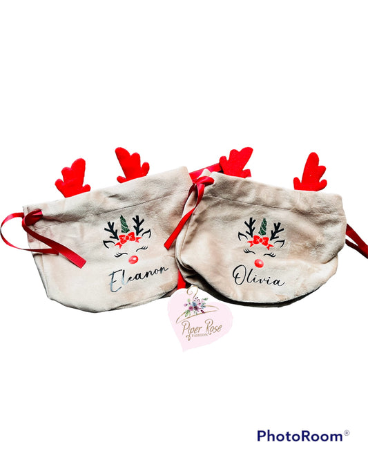 Velvet Reindeer Bags
