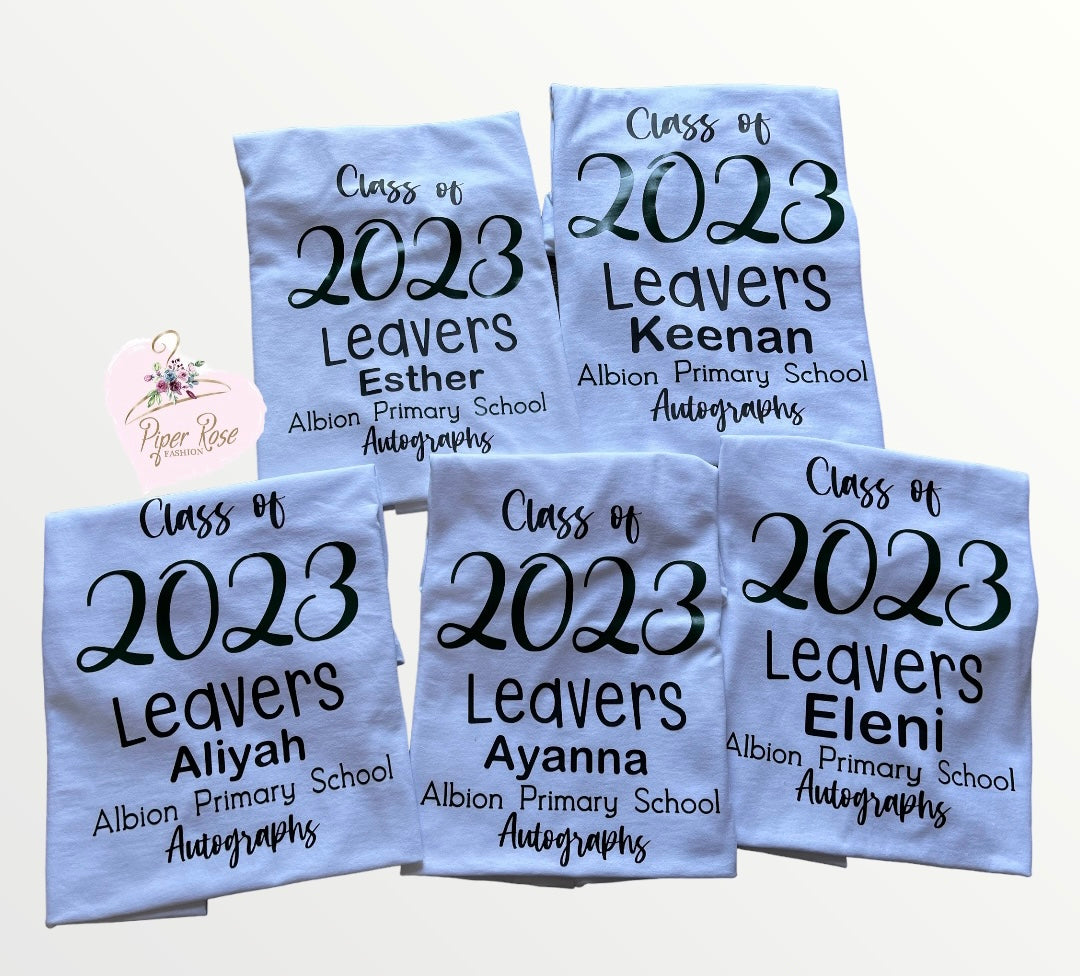 School Leaver Autograph Tops