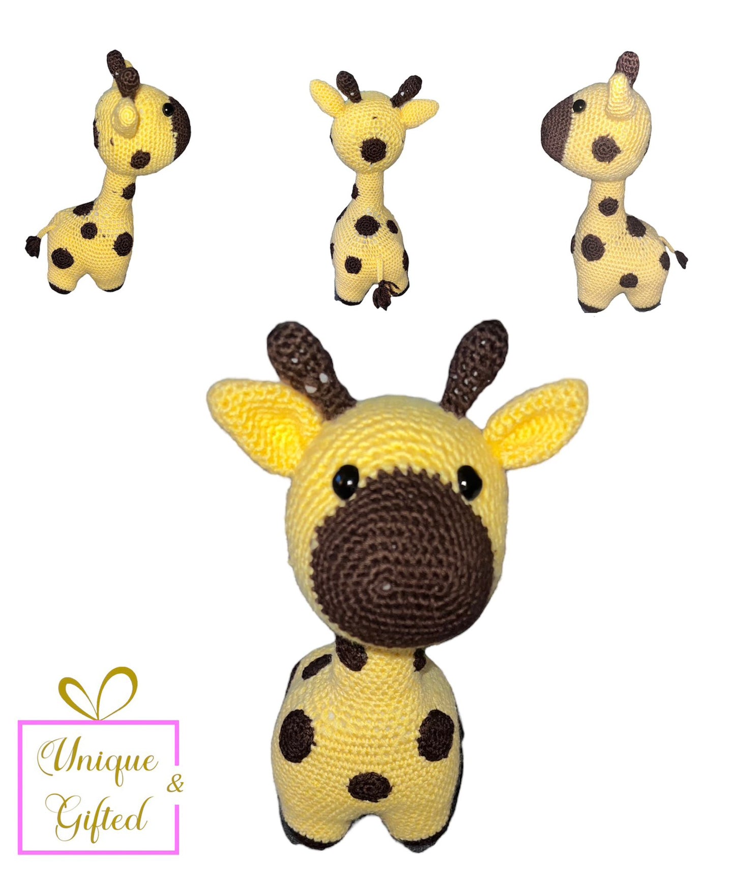 Crochet Giraffe, Elephant and Monkeys
