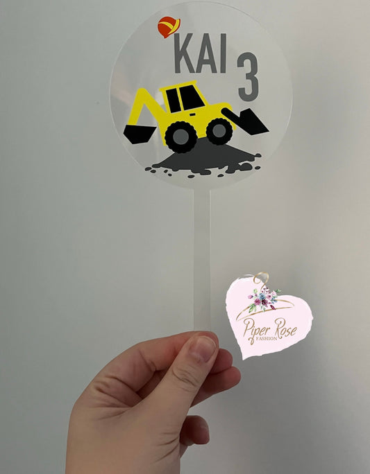Digger Themed Cake Topper