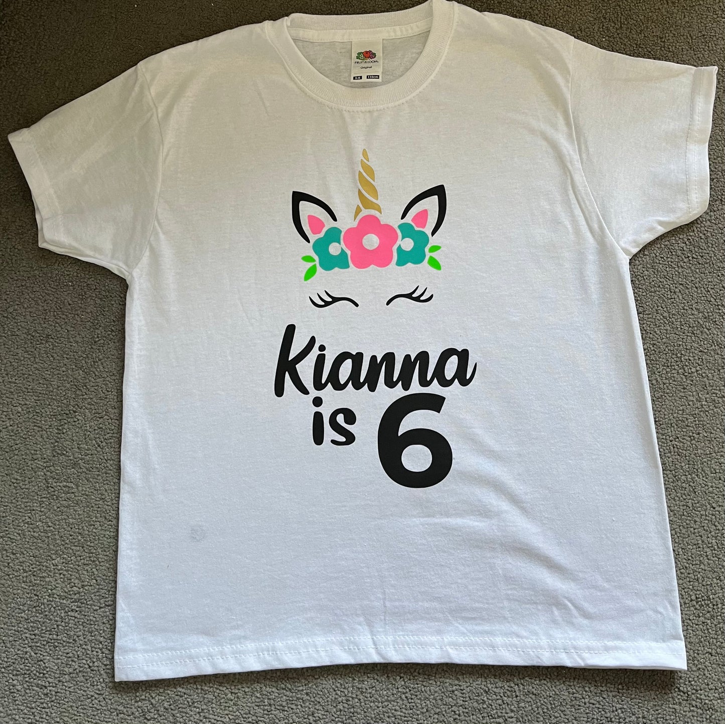 Unicorn Birthday Top