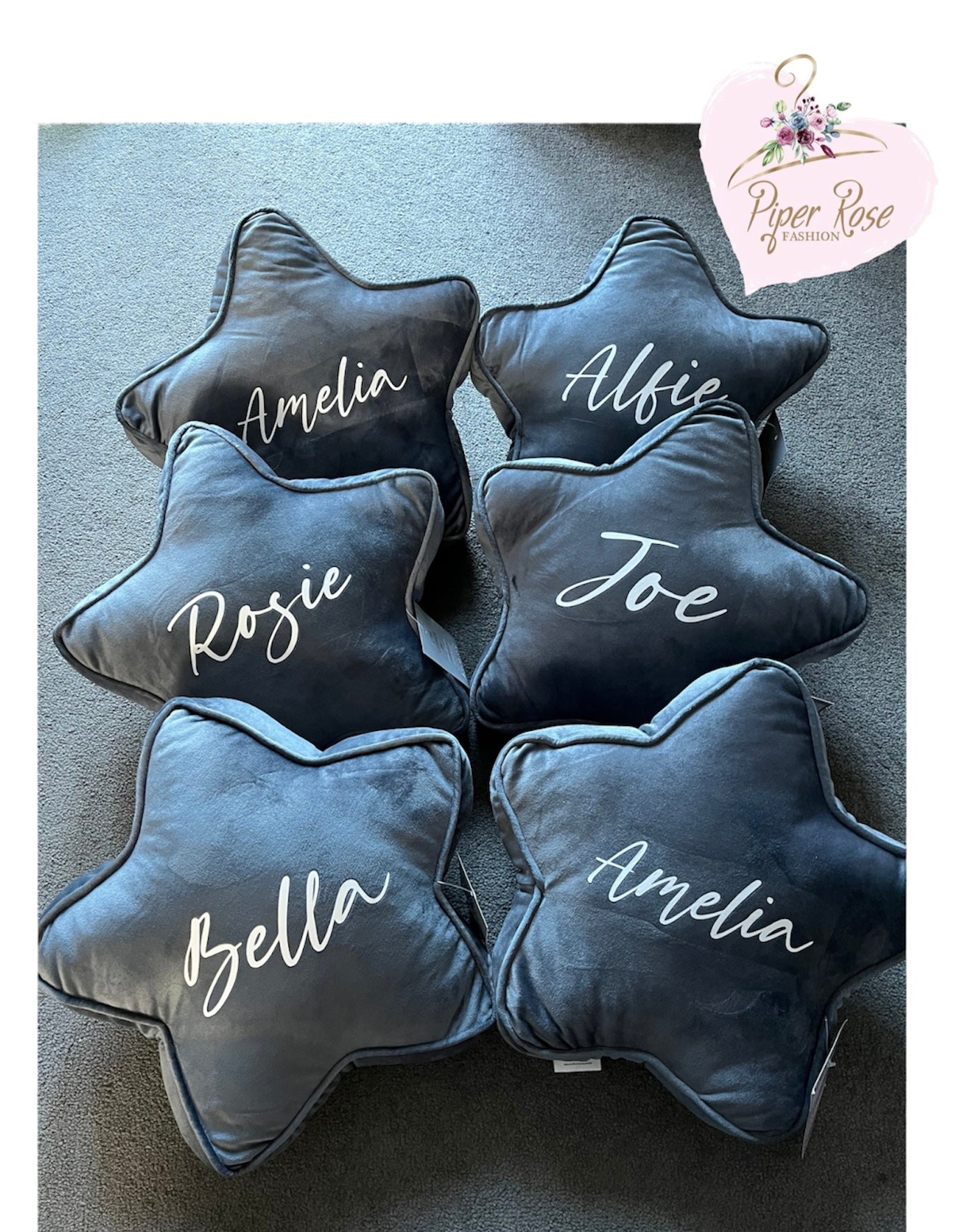 Soft Star Shaped Personalised Cushion