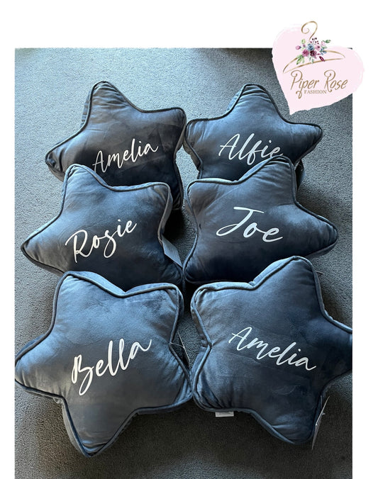 Soft Star Shaped Personalised Cushion