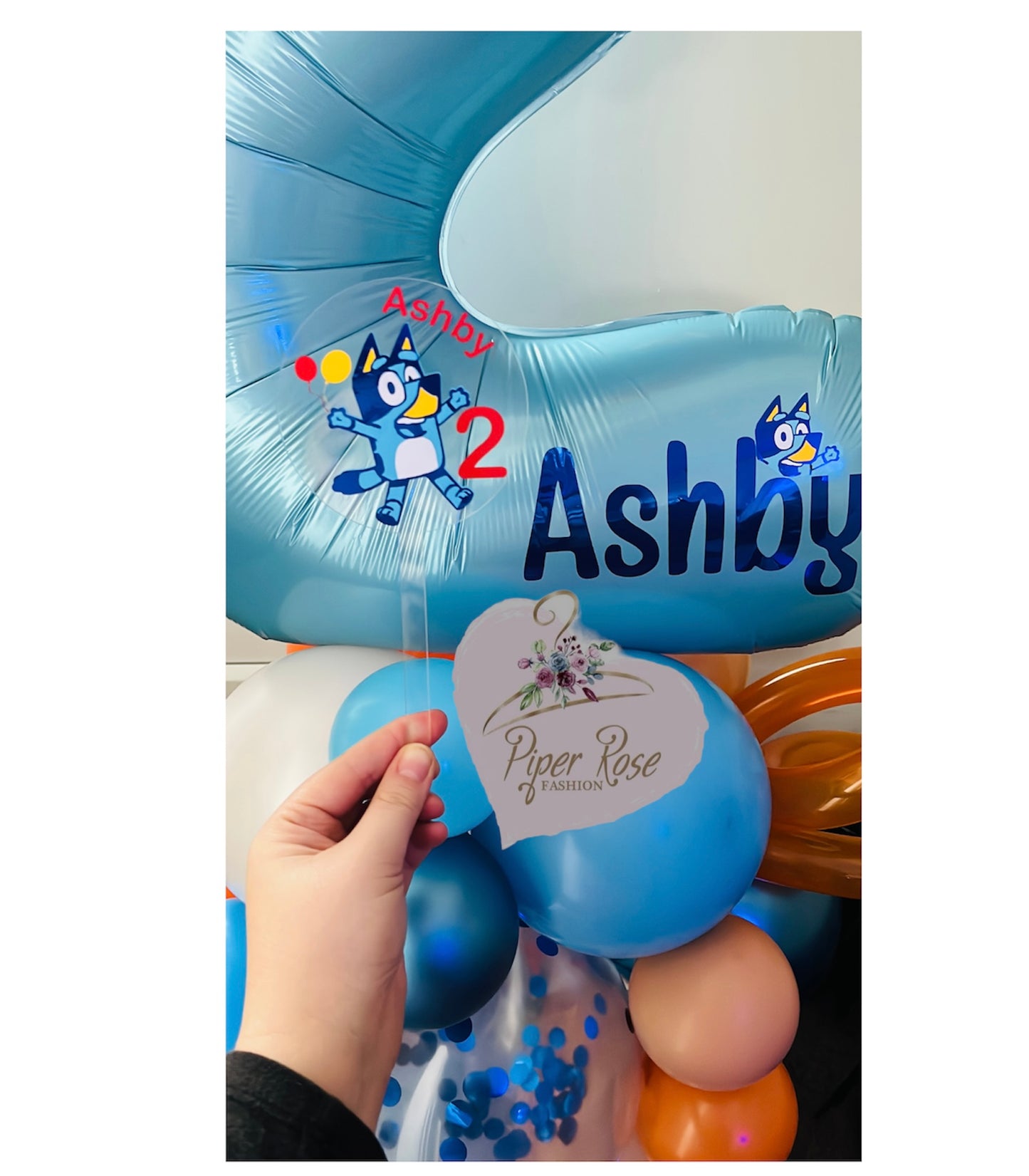 Bluey Themed Birthday Acrylic Cake Topper