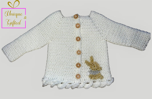 Beautifully Hand Crocheted Baby Cardigan