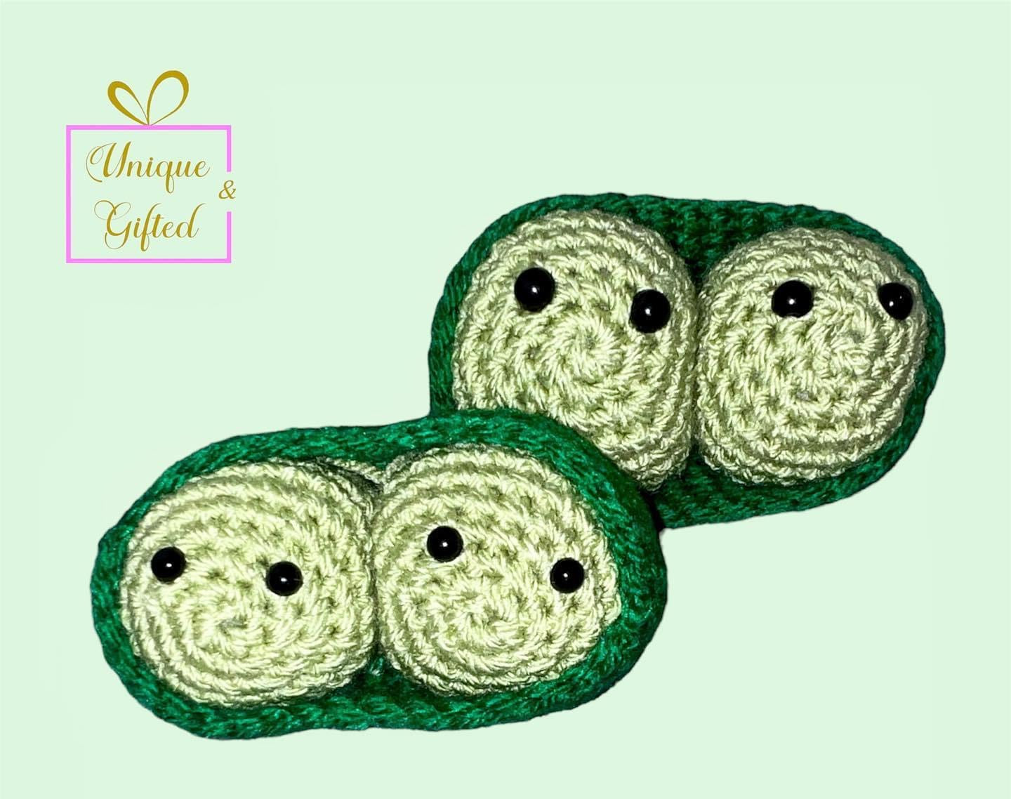 Hand Crocheted Peas In A Pod