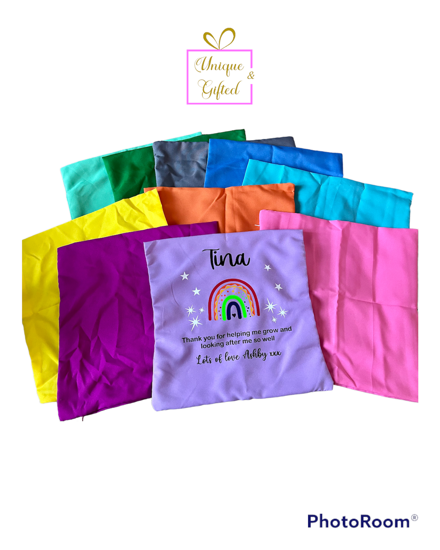 Personalised Cushion Cover Thank You Gift