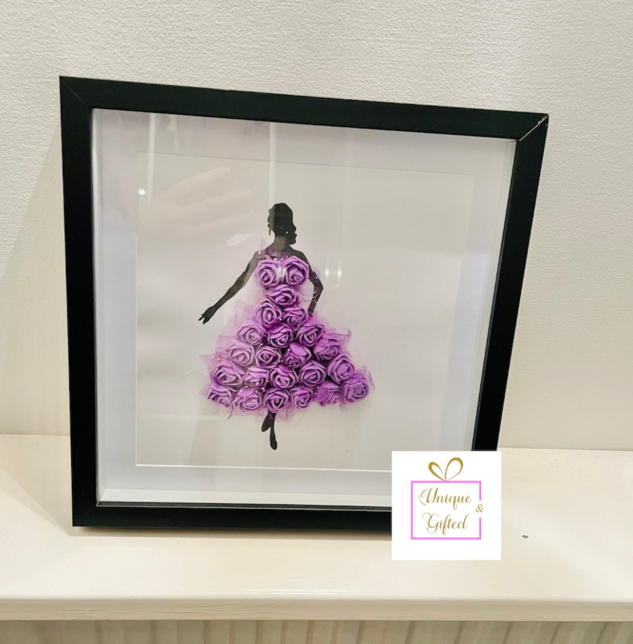 Handmade Princess Flower Box Frame Picture