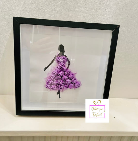 Handmade Princess Flower Box Frame Picture