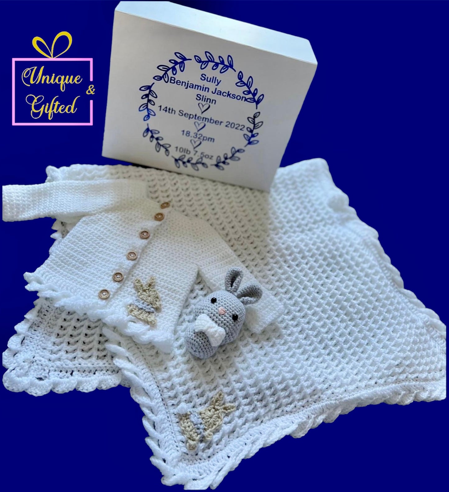 Beautifully Hand Crocheted Baby Cardigan